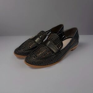 Franco Sarto Women’s Black Woven Loafers Flats Size 9